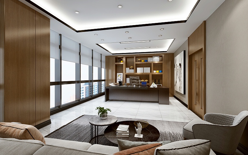 文豐裝飾總經(jīng)理辦公室效果圖