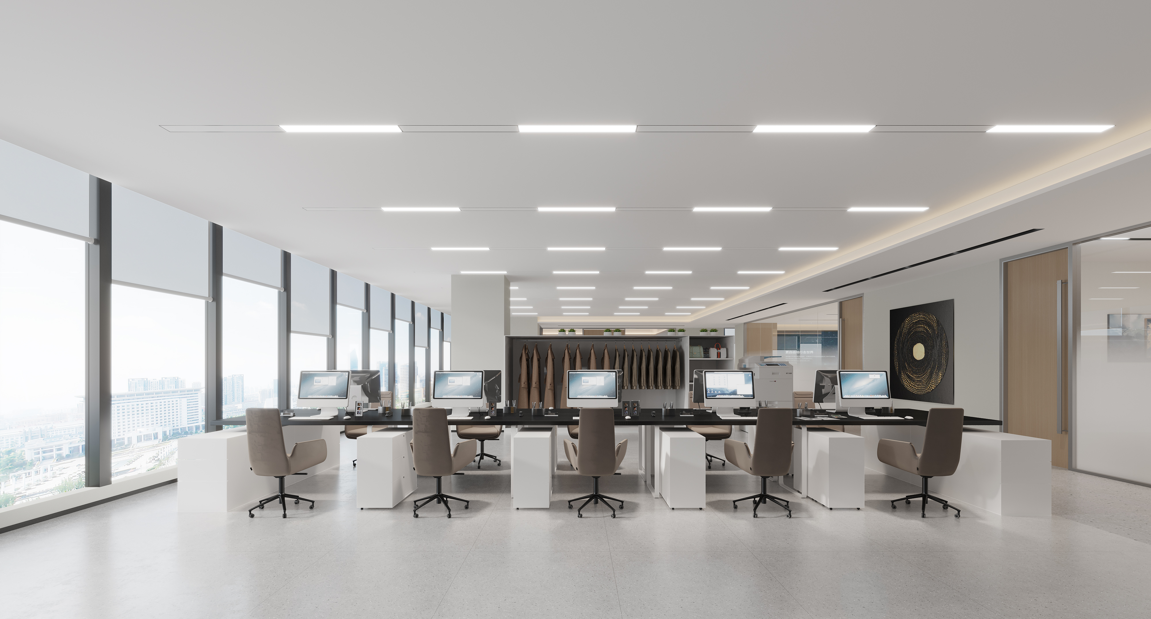 辦公室中式設(shè)計(jì)-簡約中式辦公室設(shè)計(jì)-辦公室中式裝修設(shè)計(jì)-深圳文豐裝飾