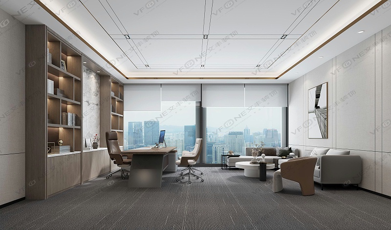 復(fù)古風(fēng)辦公室設(shè)計效果圖