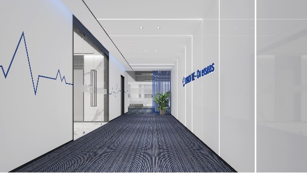 寶安區(qū)企業(yè)辦公室裝修效果圖-企業(yè)過道設(shè)計(jì)效果圖