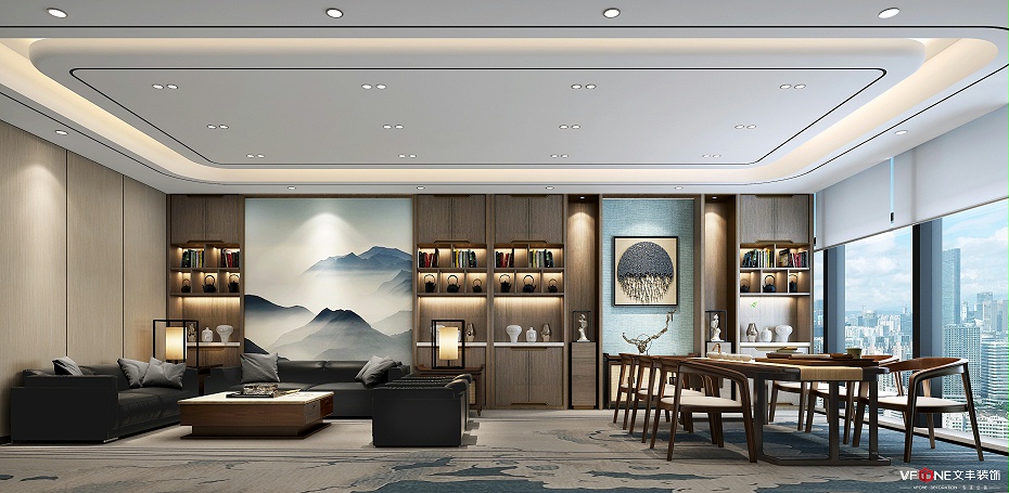 藍色調辦公室裝修如何運用一些技巧，使其更具優(yōu)雅的文風？