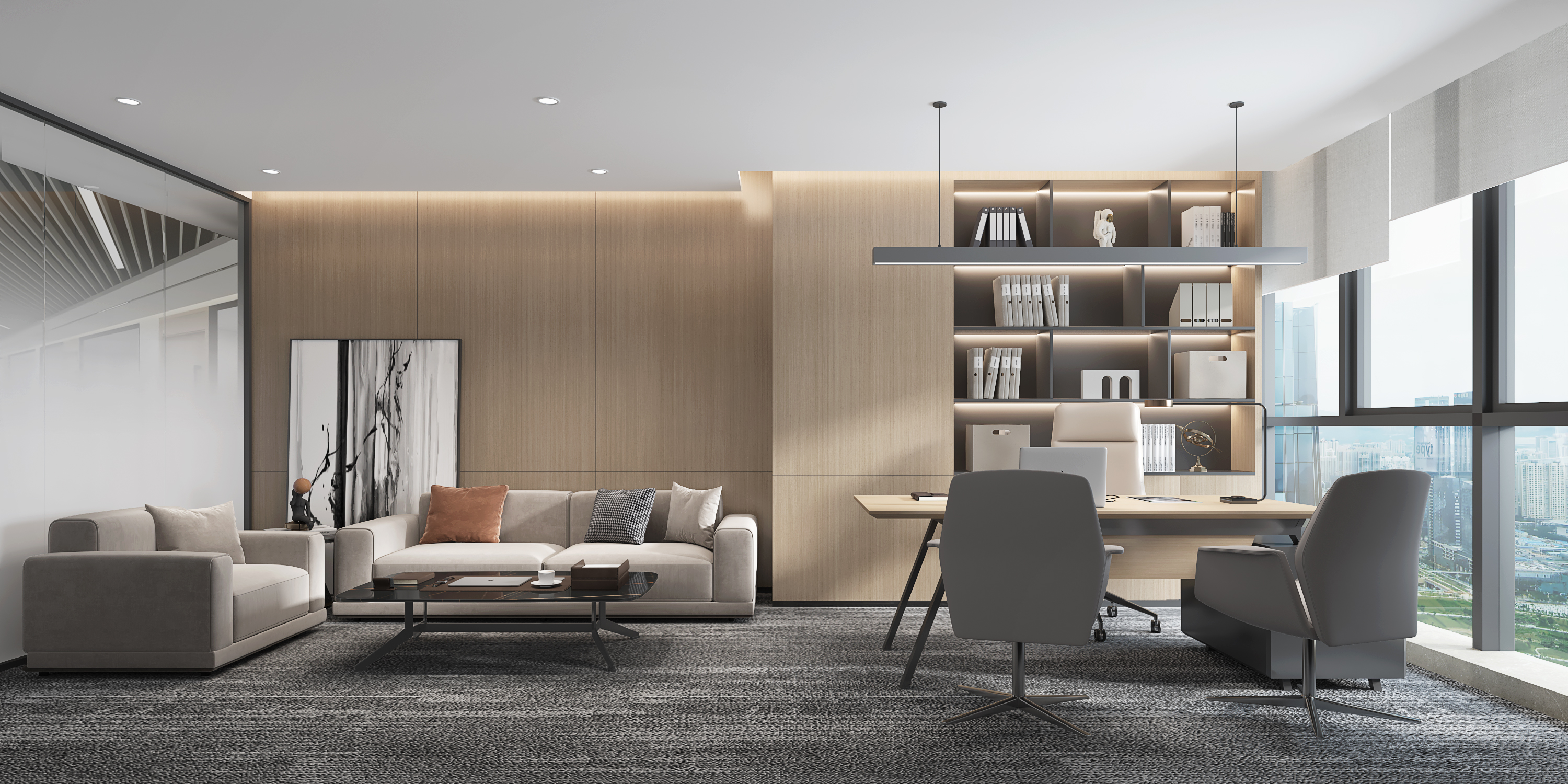 總嫌辦公室不夠大，如何設(shè)計能增大空間視覺效果？