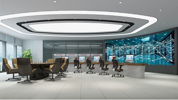 【辦公室裝修設(shè)計】銀灰色調(diào)中凸顯極致商務(wù)感-深圳文豐裝飾