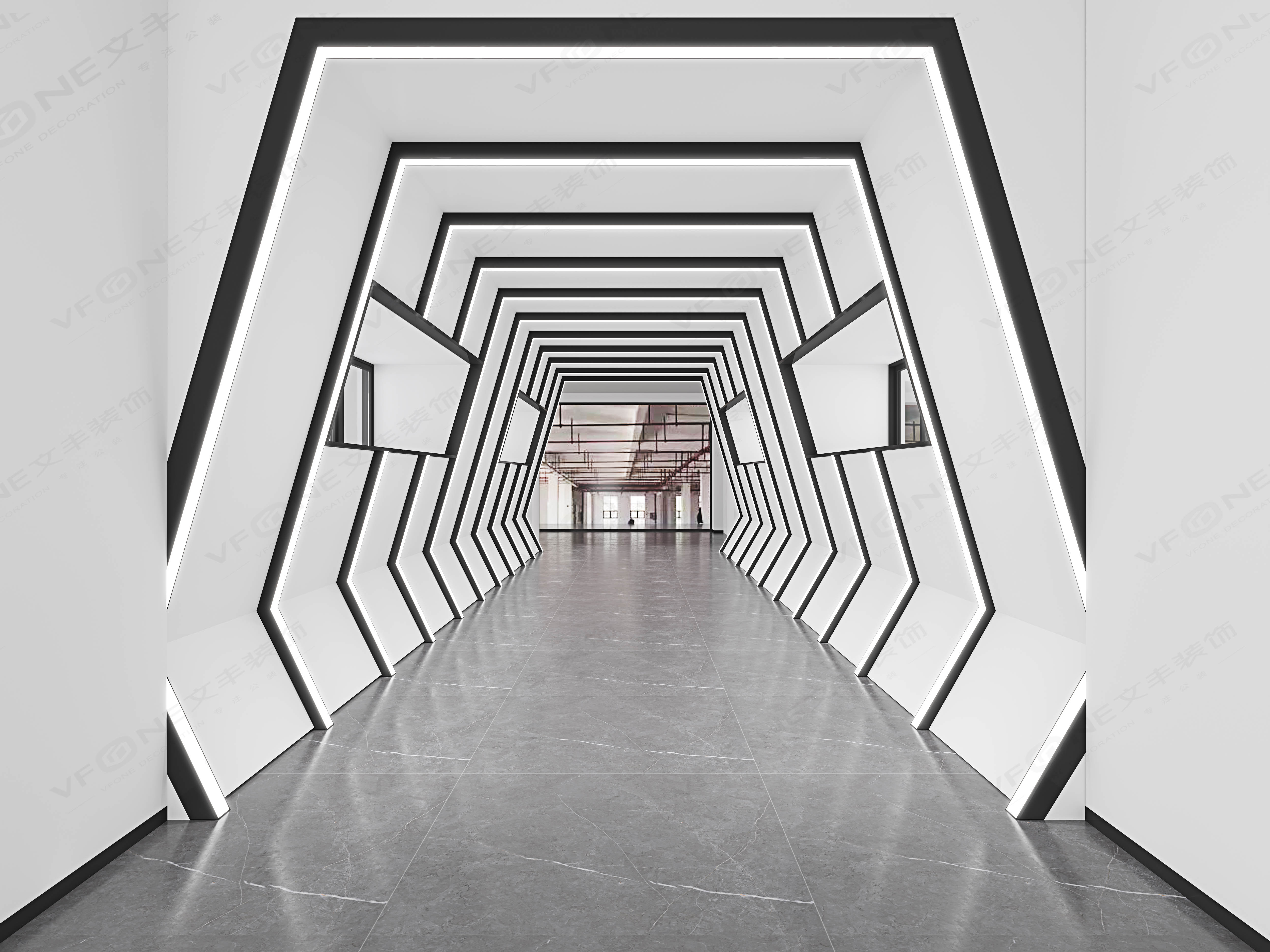 安徽東鵬廊道設(shè)計(jì)_深圳裝飾設(shè)計(jì)有限公司打造夢幻科技未來感效果圖