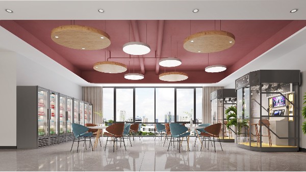 大型企業(yè)廠房前廳設(shè)計(jì)效果圖-裝修裝飾公司，工業(yè)風(fēng)前廳簡(jiǎn)裝