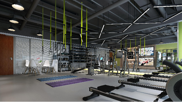 健身房設計_健身房裝修效果圖_這么設計的健身房還能怎么拒絕？
