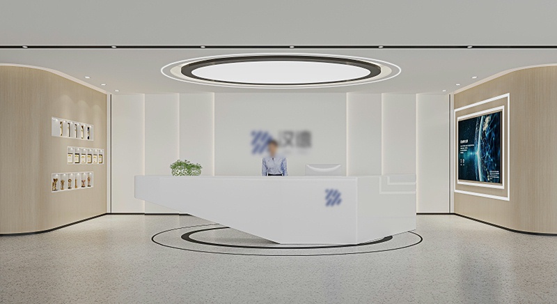 辦公室前廳設(shè)計(jì)效果圖-文豐裝飾