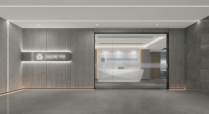 辦公室前廳設(shè)計(jì)效果圖-文豐裝飾