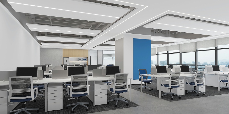 辦公區(qū)設(shè)計裝修效果圖-深圳文豐裝飾