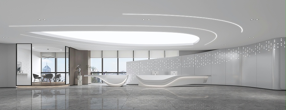 企業(yè)辦公樓大堂設(shè)計-文豐裝飾