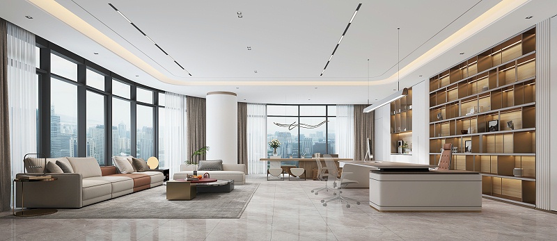 董事長室效果圖-文豐裝飾