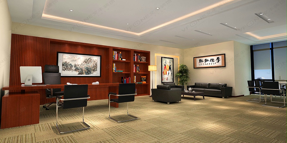 總經(jīng)理設(shè)計(jì)效果圖-文豐裝飾